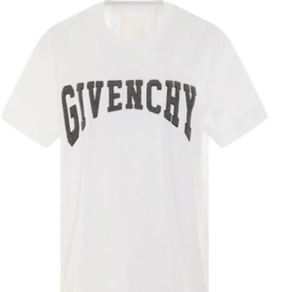 GIVENCHY College Logo Print T-Shirt In White Large $655 - Picture 4 of 11